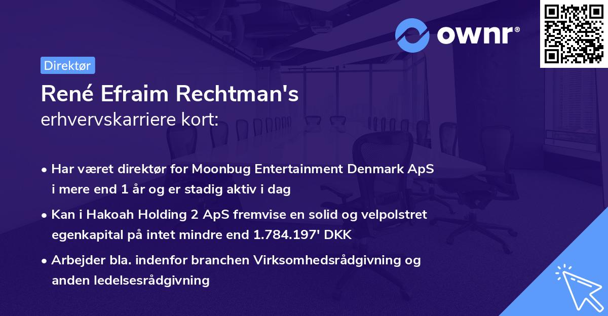 René Efraim Rechtman's erhvervskarriere kort