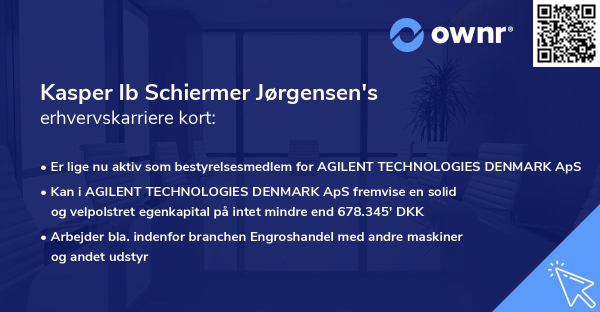 Kasper Ib Schiermer Jørgensen's erhvervskarriere kort