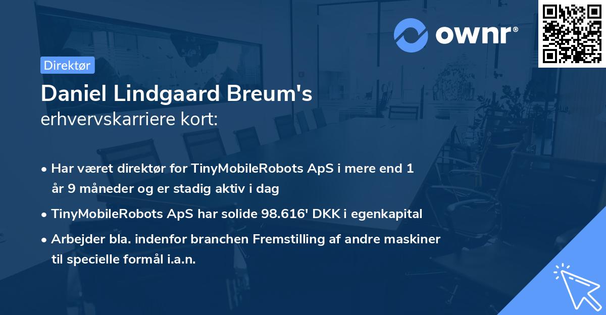 Daniel Lindgaard Breum's erhvervskarriere kort