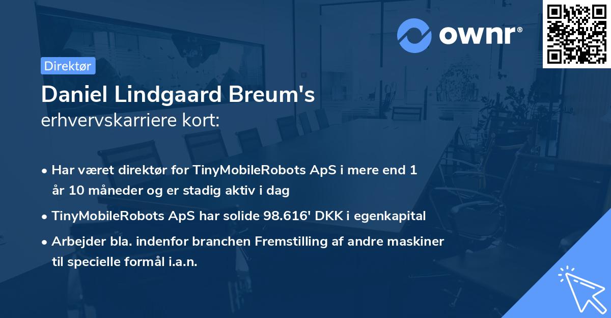 Daniel Lindgaard Breum's erhvervskarriere kort