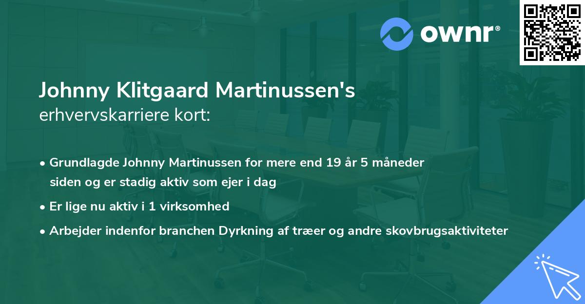 Johnny Klitgaard Martinussen's erhvervskarriere kort