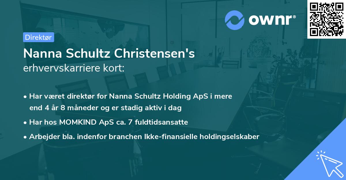 Nanna Schultz Christensen's erhvervskarriere kort