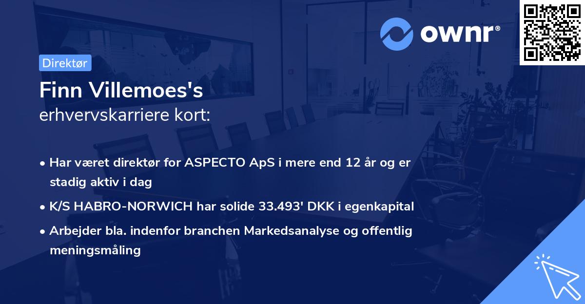 Finn Villemoes's erhvervskarriere kort