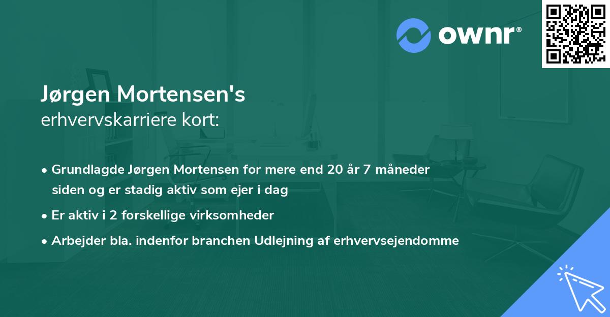 Jørgen Mortensen's erhvervskarriere kort