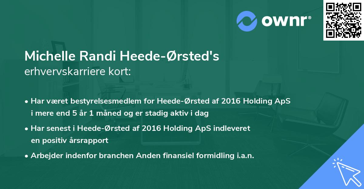 Michelle Randi Heede-Ørsted's erhvervskarriere kort