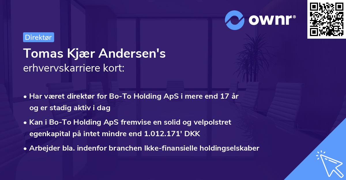 Tomas Kjær Andersen's erhvervskarriere kort