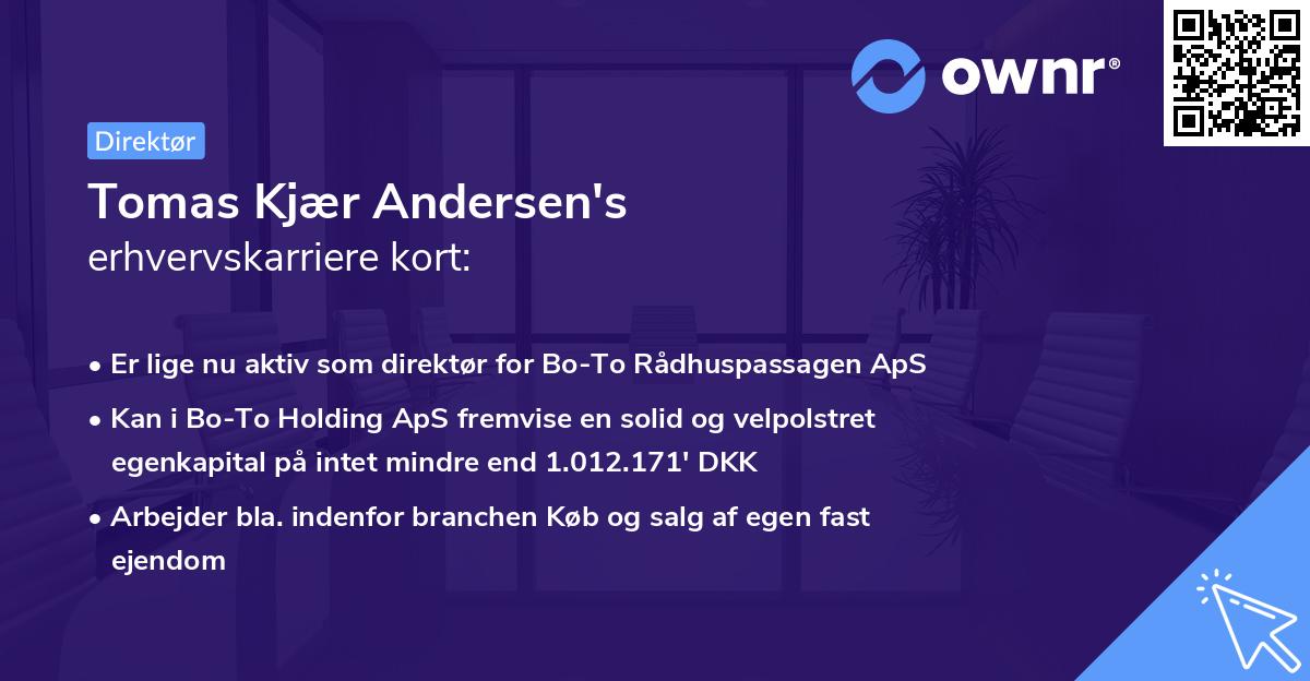 Tomas Kjær Andersen's erhvervskarriere kort