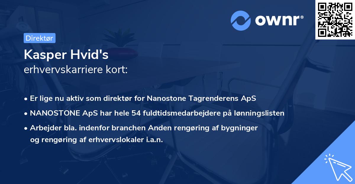 Kasper Hvid's erhvervskarriere kort