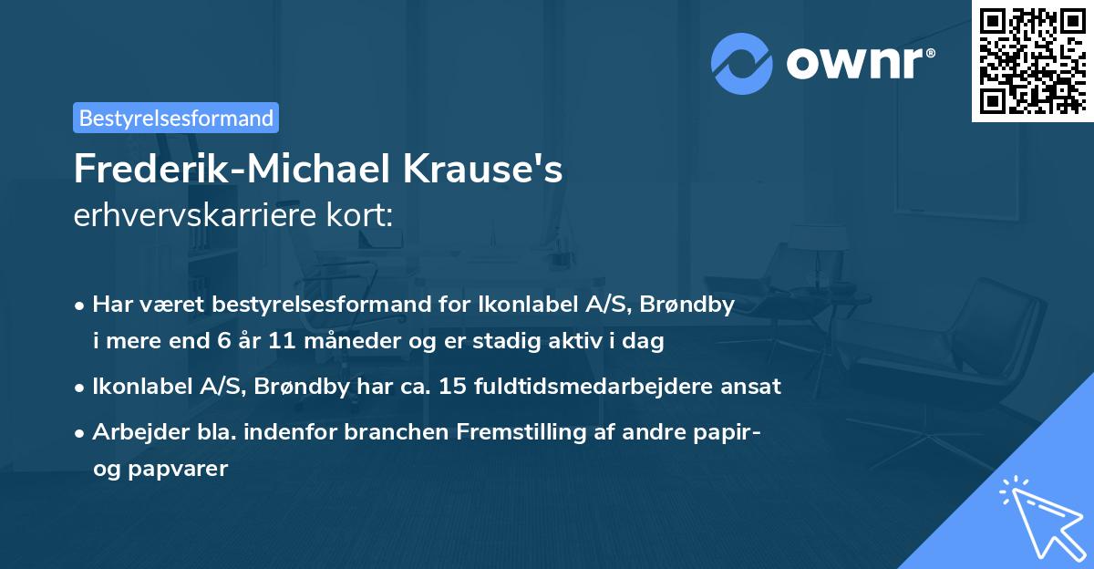 Frederik-Michael Krause's erhvervskarriere kort