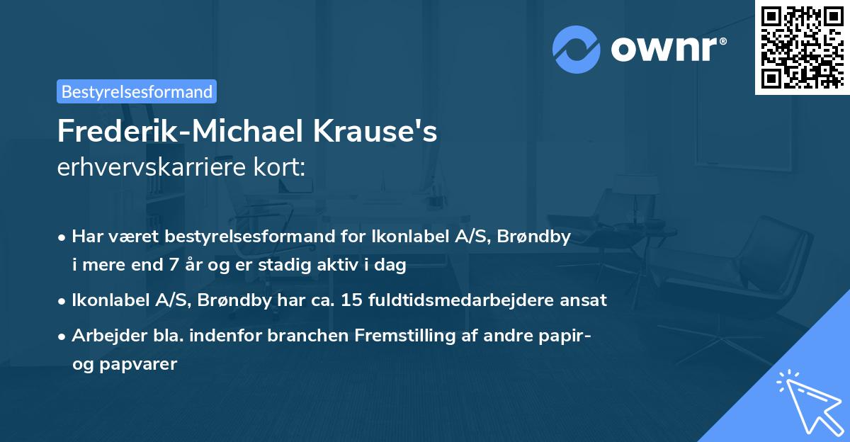 Frederik-Michael Krause's erhvervskarriere kort