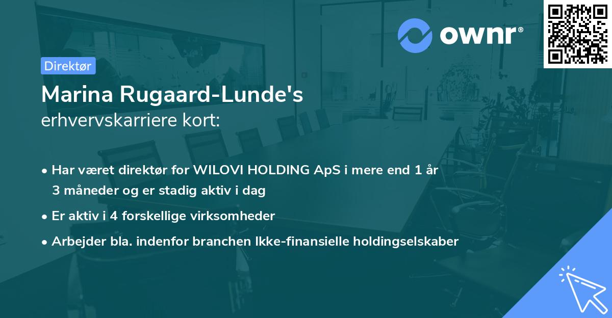 Marina Rugaard-Lunde's erhvervskarriere kort