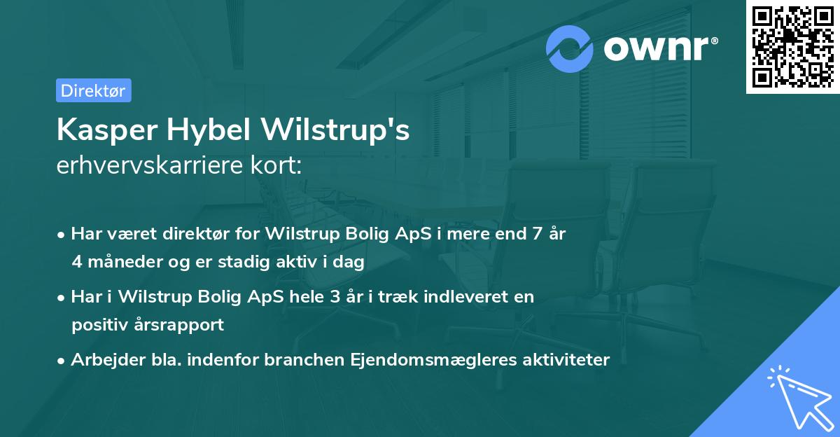 Kasper Hybel Wilstrup's erhvervskarriere kort