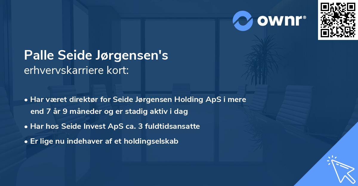 Palle Seide Jørgensen's erhvervskarriere kort