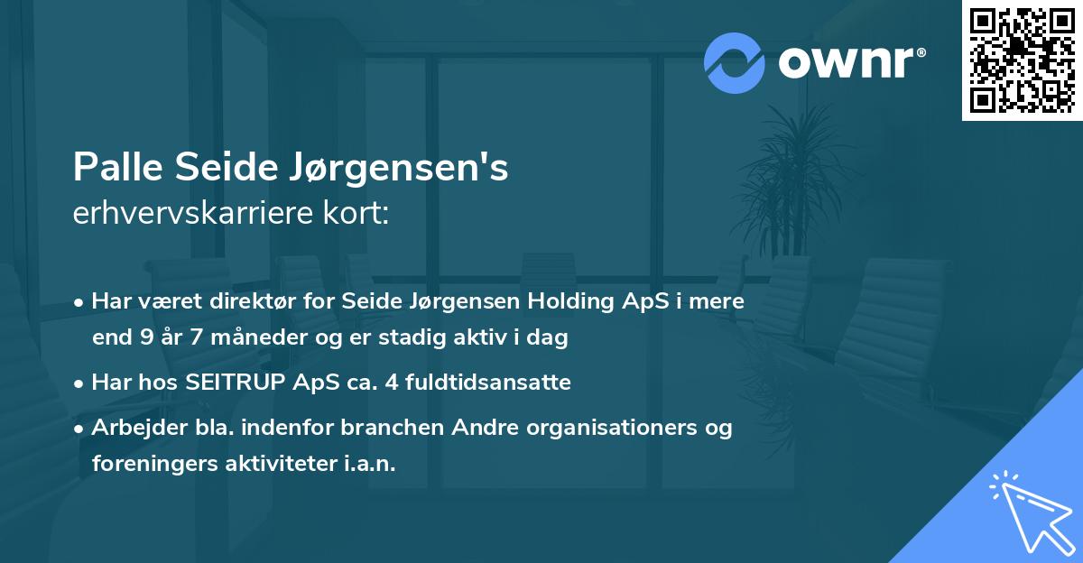 Palle Seide Jørgensen's erhvervskarriere kort
