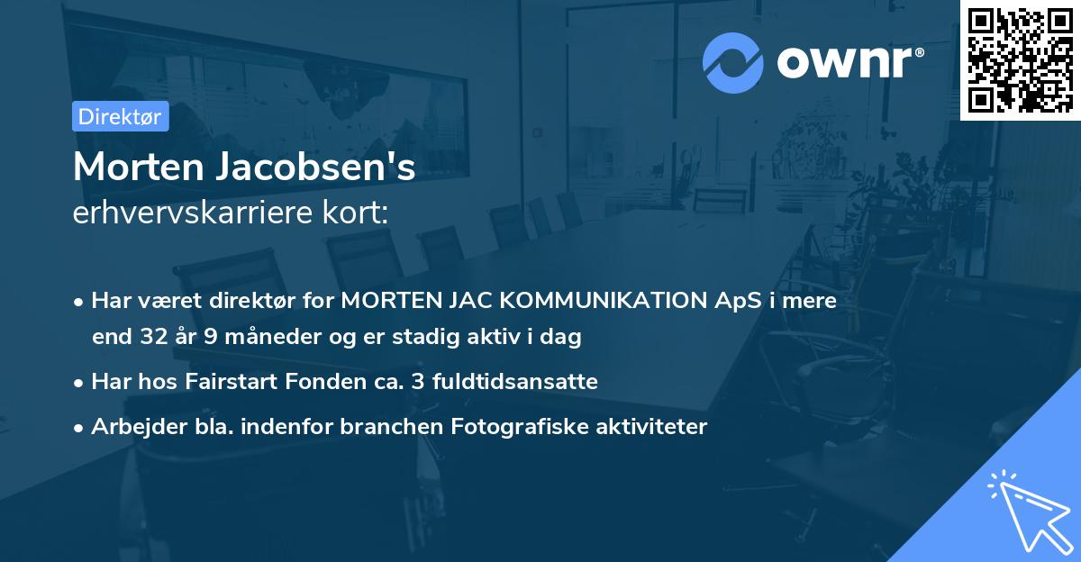 Morten Jacobsen's erhvervskarriere kort