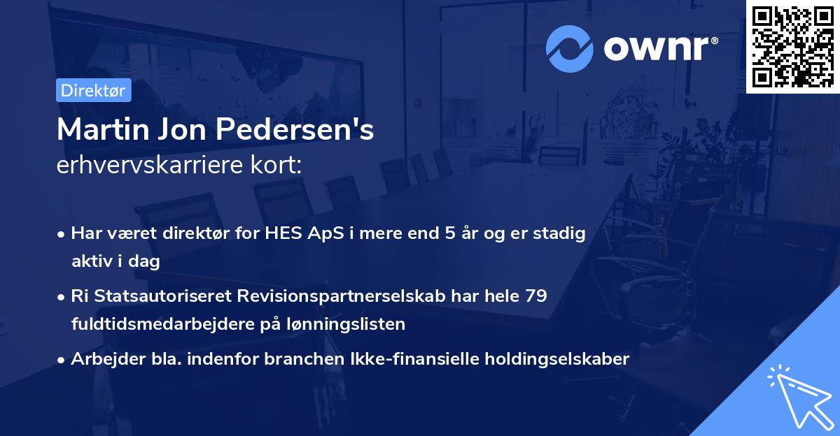 Martin Jon Pedersen's erhvervskarriere kort