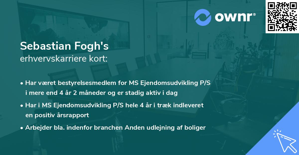 Sebastian Fogh's erhvervskarriere kort