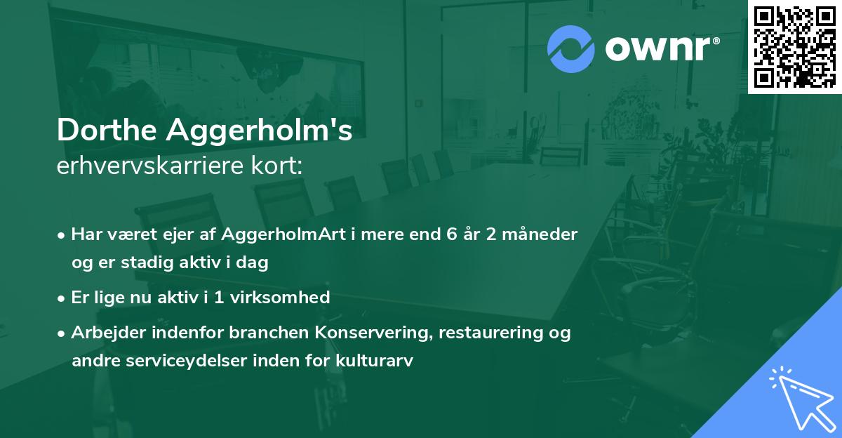 Dorthe Aggerholm's erhvervskarriere kort