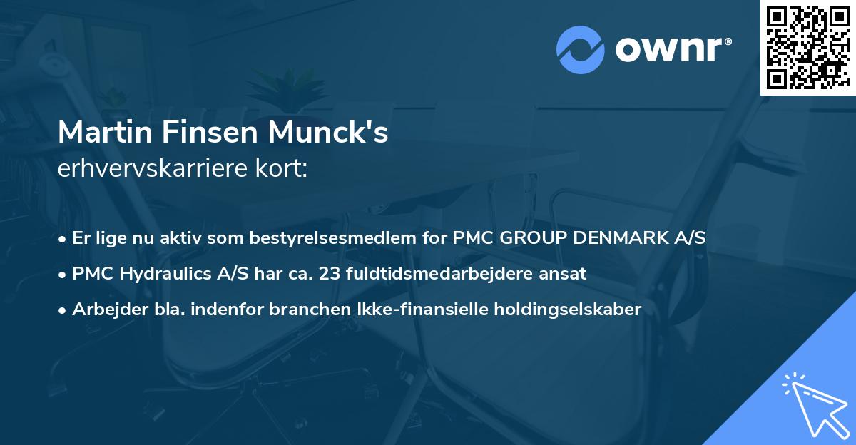 Martin Finsen Munck's erhvervskarriere kort