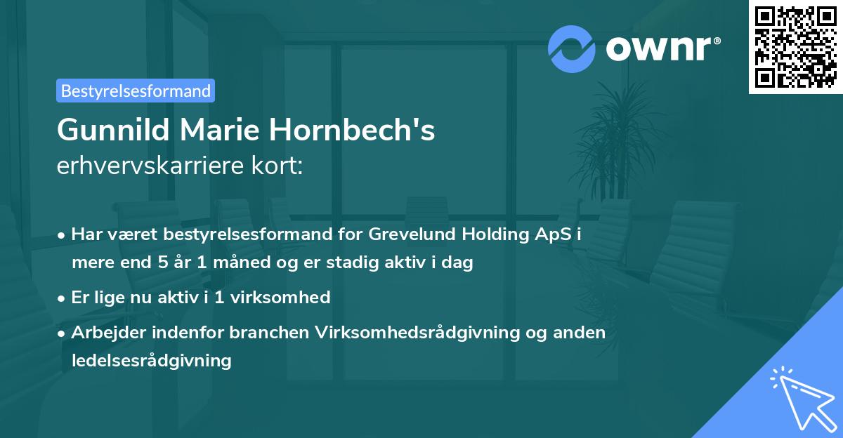 Gunnild Marie Hornbech's erhvervskarriere kort