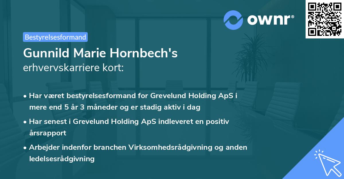 Gunnild Marie Hornbech's erhvervskarriere kort