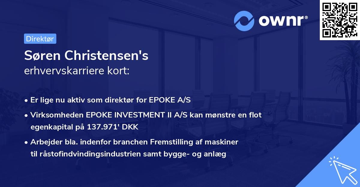 Søren Christensen's erhvervskarriere kort