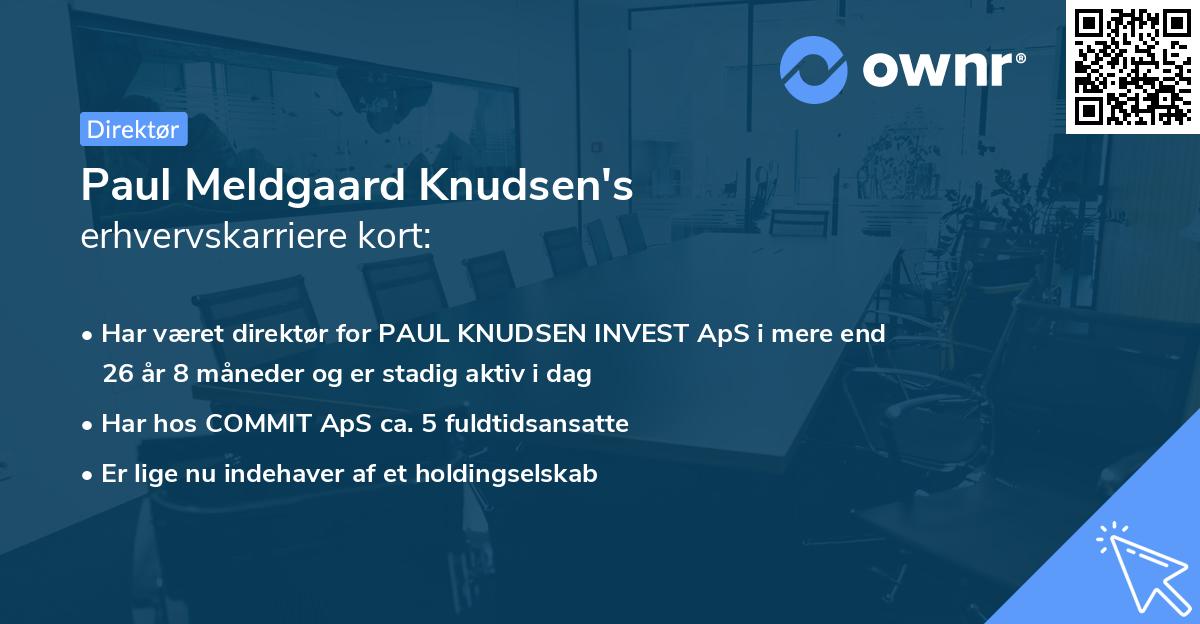 Paul Meldgaard Knudsen's erhvervskarriere kort