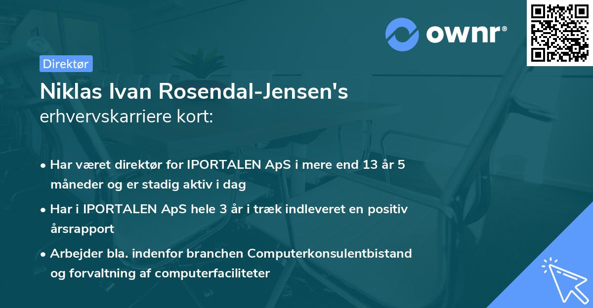 Niklas Ivan Rosendal-Jensen's erhvervskarriere kort