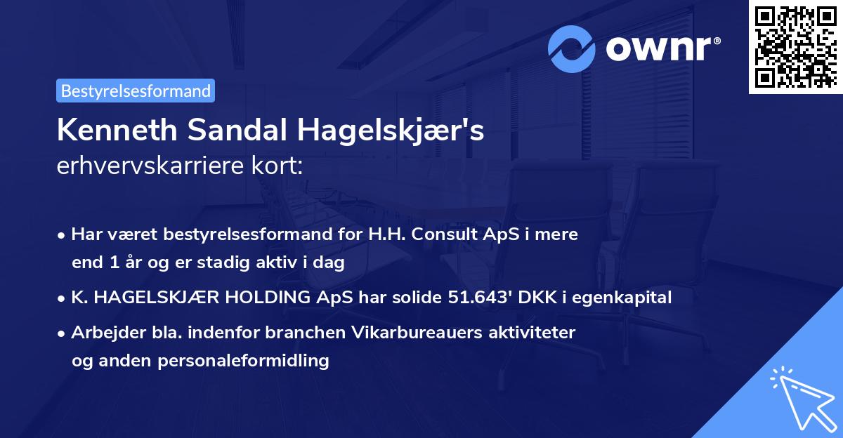 Kenneth Sandal Hagelskjær's erhvervskarriere kort