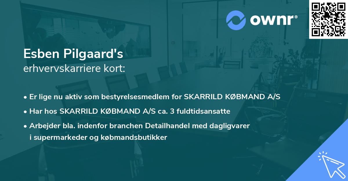 Esben Pilgaard's erhvervskarriere kort