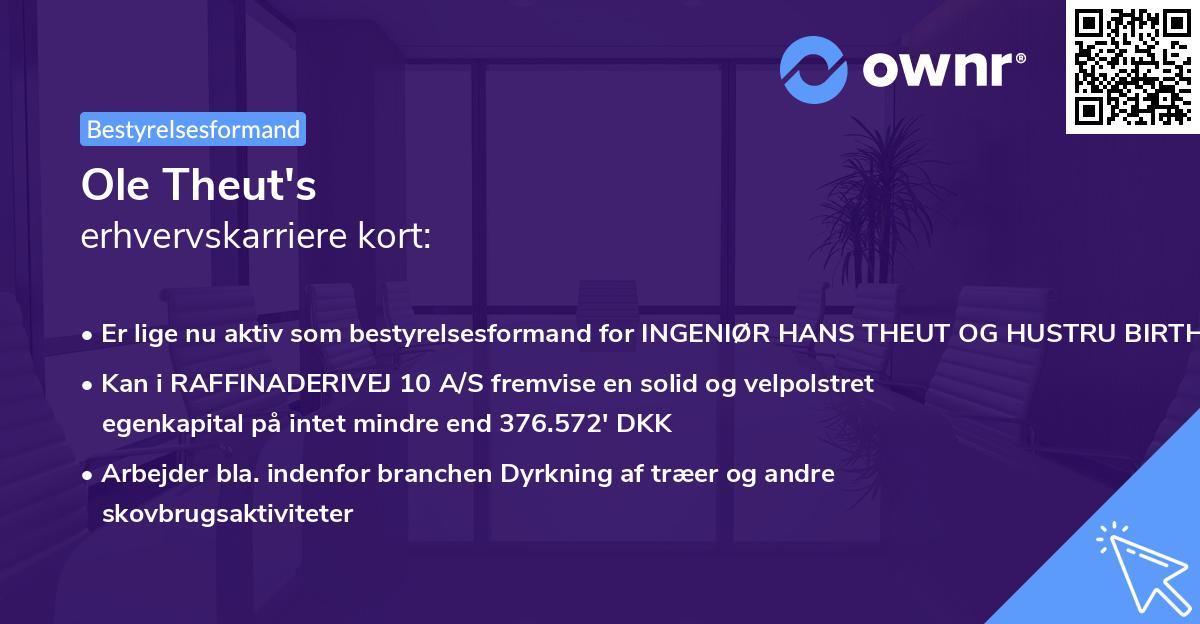 Ole Theut's erhvervskarriere kort