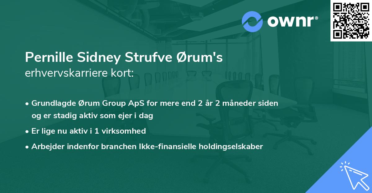 Pernille Sidney Strufve Ørum's erhvervskarriere kort