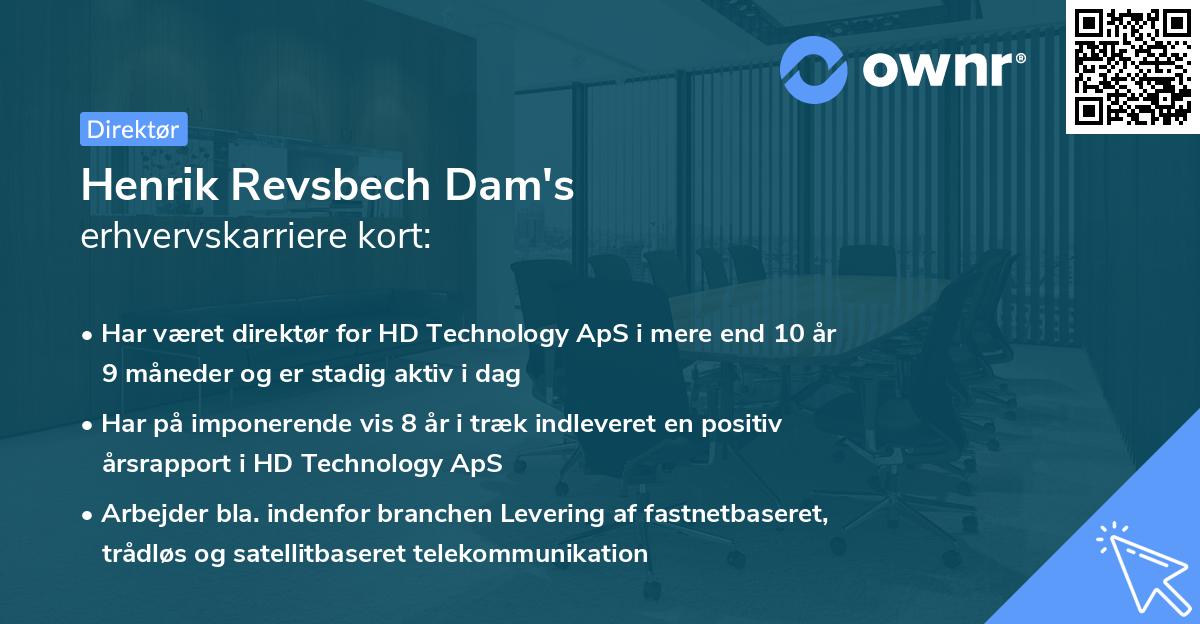Henrik Revsbech Dam's erhvervskarriere kort