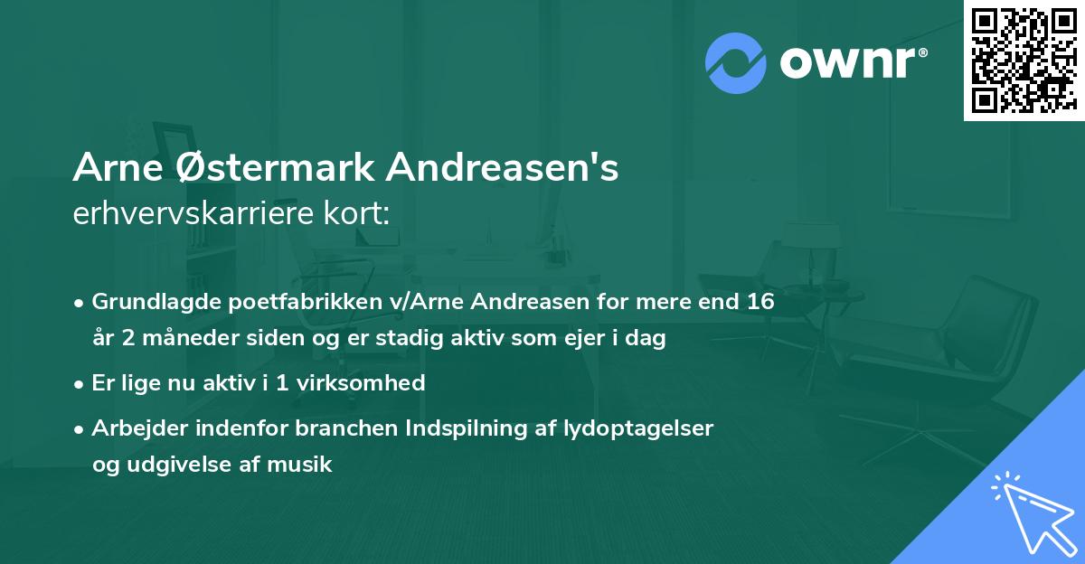 Arne Østermark Andreasen's erhvervskarriere kort