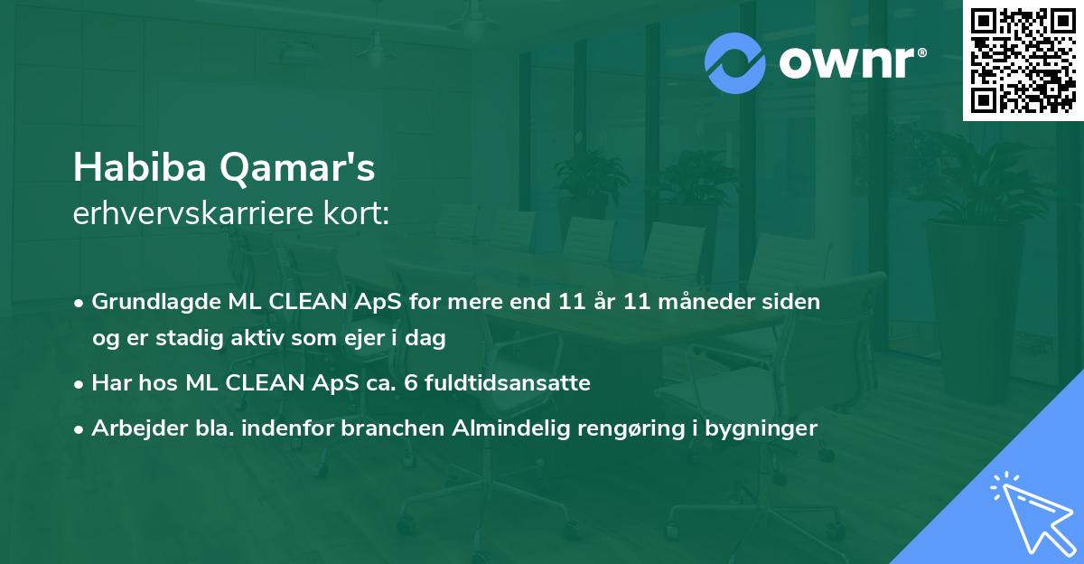 Habiba Qamar's erhvervskarriere kort