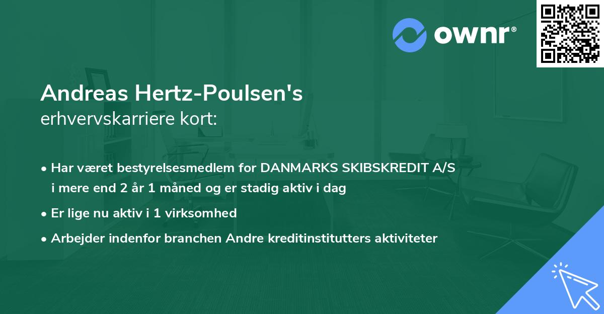 Andreas Hertz-Poulsen's erhvervskarriere kort