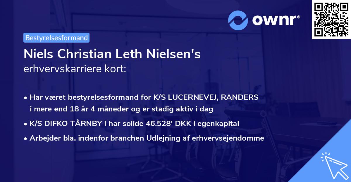 Niels Christian Leth Nielsen's erhvervskarriere kort