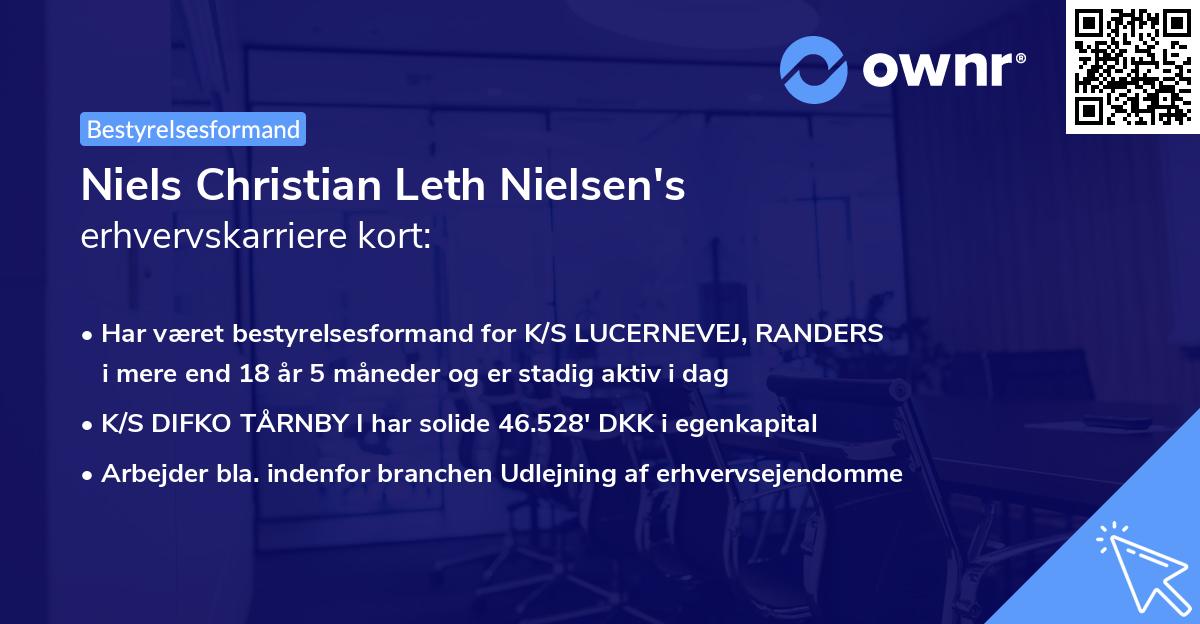 Niels Christian Leth Nielsen's erhvervskarriere kort