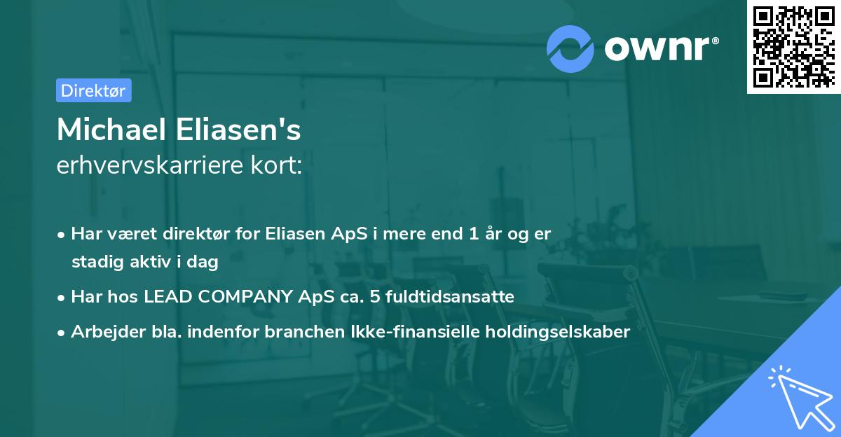 Michael Eliasen's erhvervskarriere kort