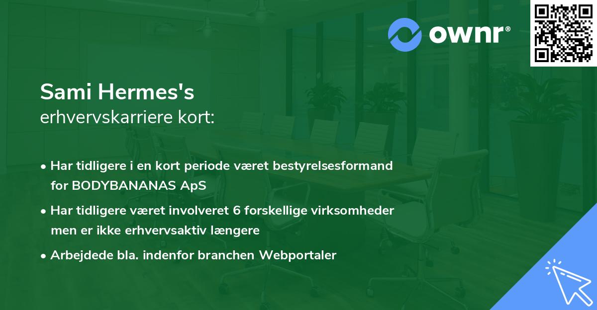Sami Hermes's erhvervskarriere kort