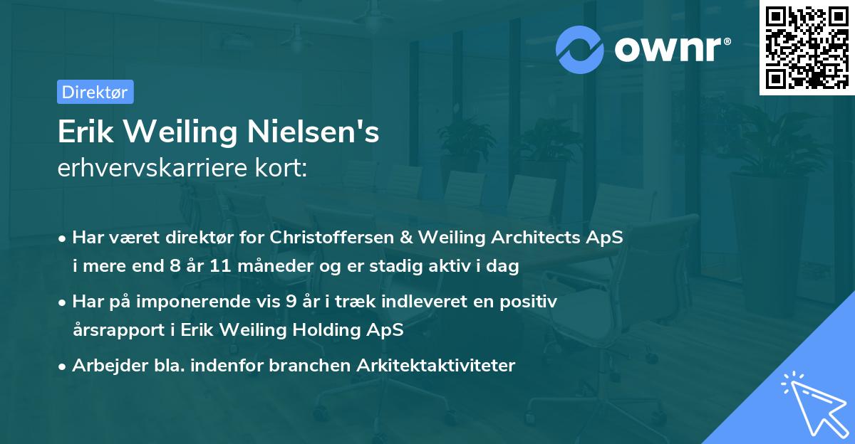 Erik Weiling Nielsen's erhvervskarriere kort