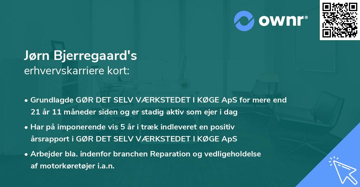 Jørn Bjerregaard's erhvervskarriere kort