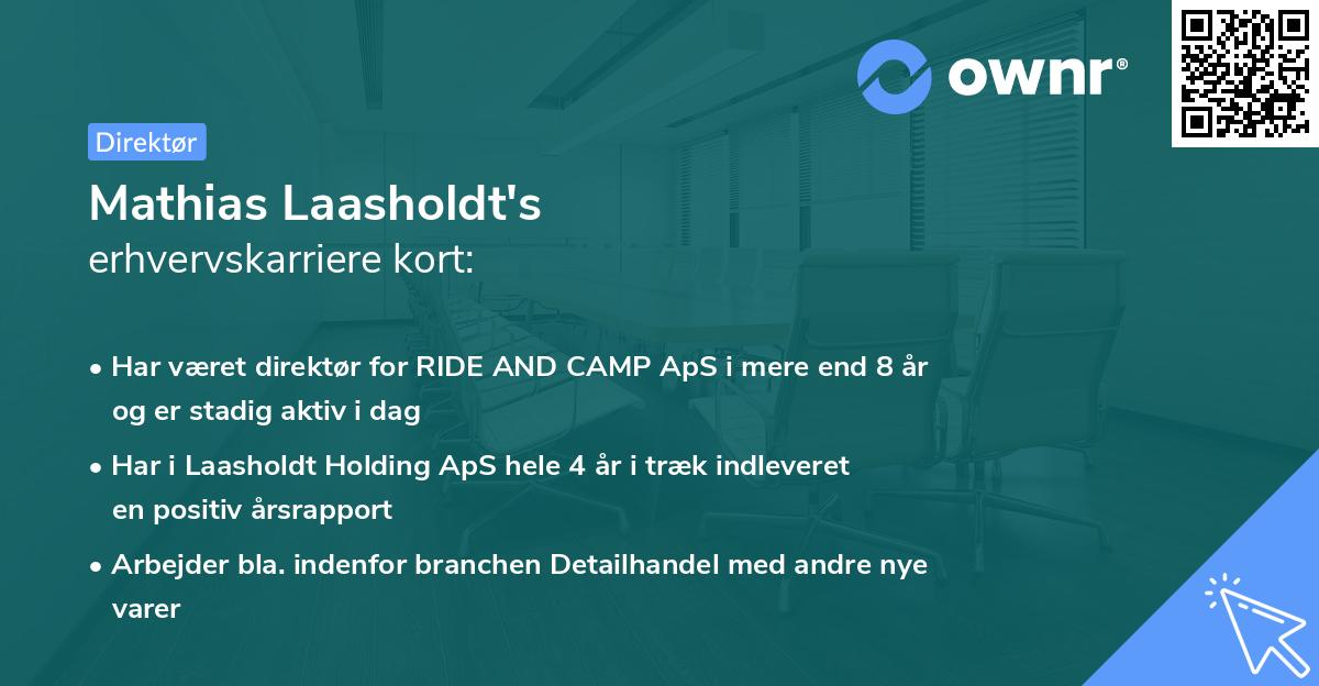 Mathias Laasholdt's erhvervskarriere kort