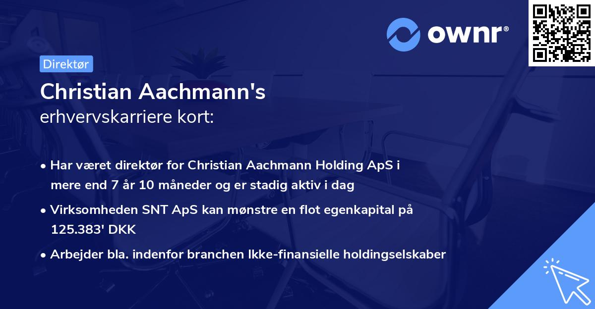 Christian Aachmann's erhvervskarriere kort