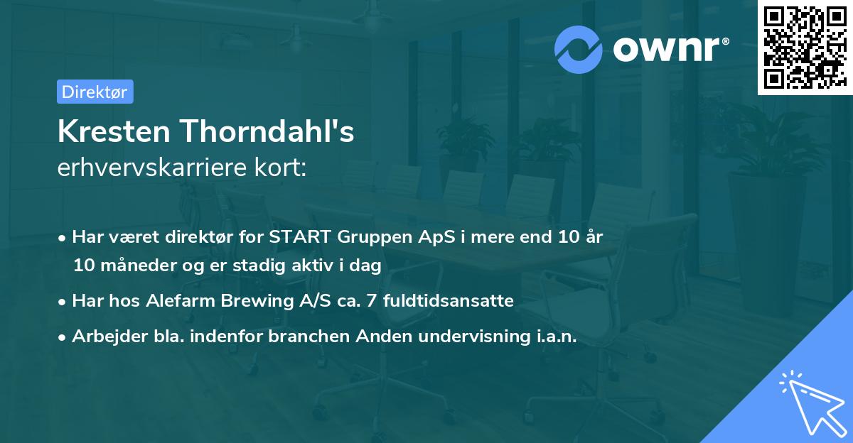 Kresten Thorndahl's erhvervskarriere kort