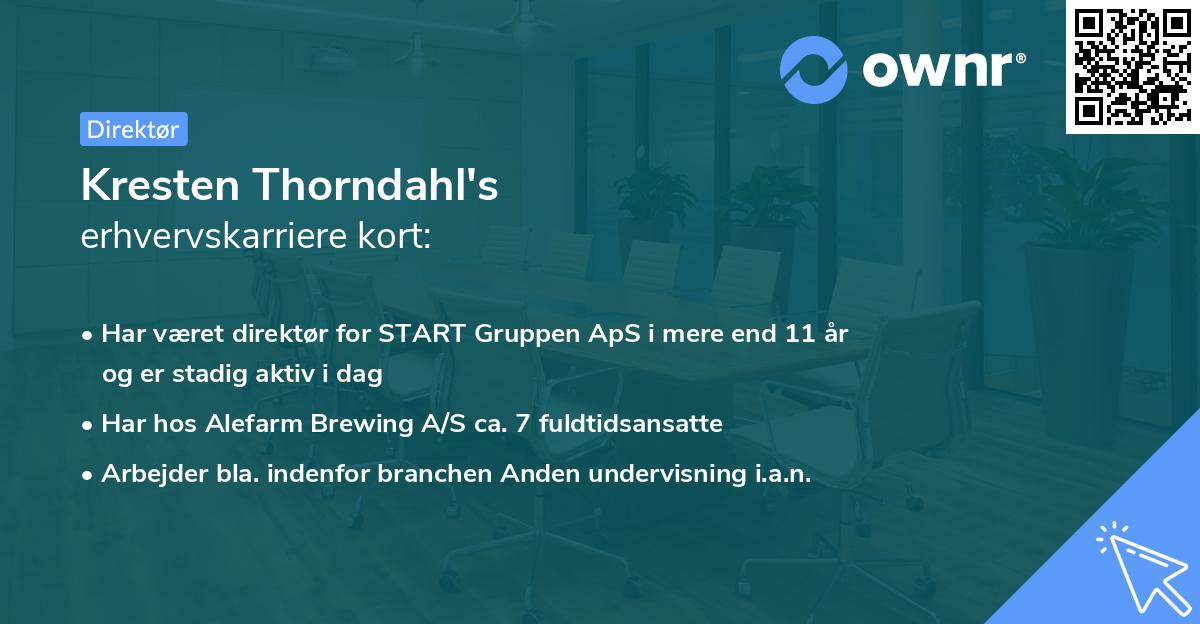 Kresten Thorndahl's erhvervskarriere kort