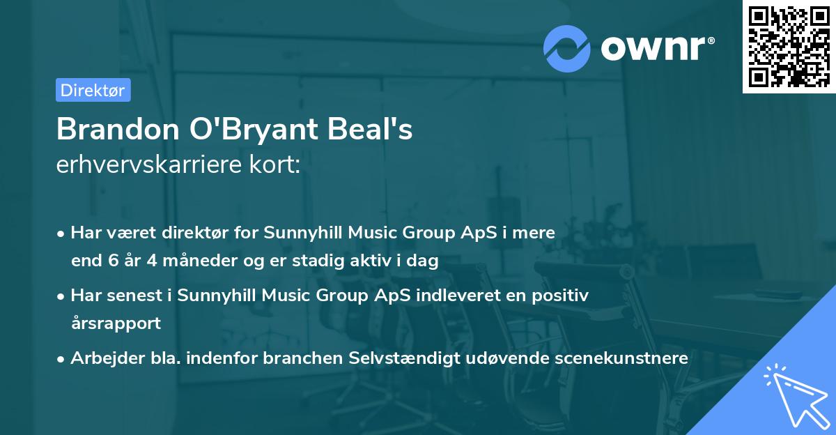 Brandon O'Bryant Beal's erhvervskarriere kort