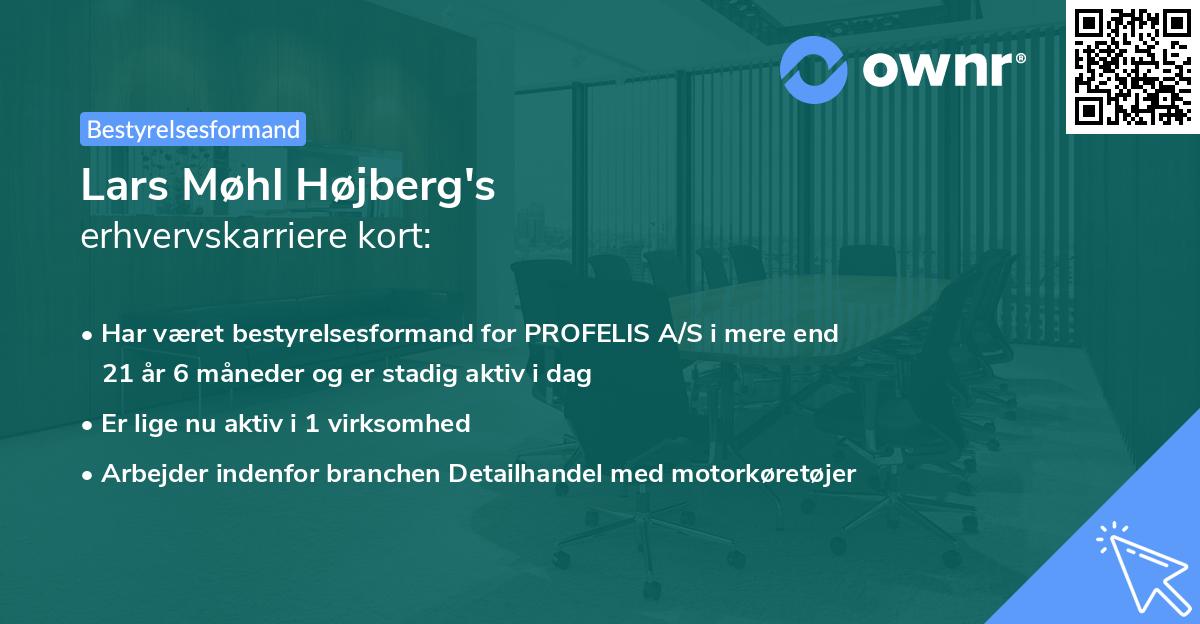 Lars Møhl Højberg's erhvervskarriere kort