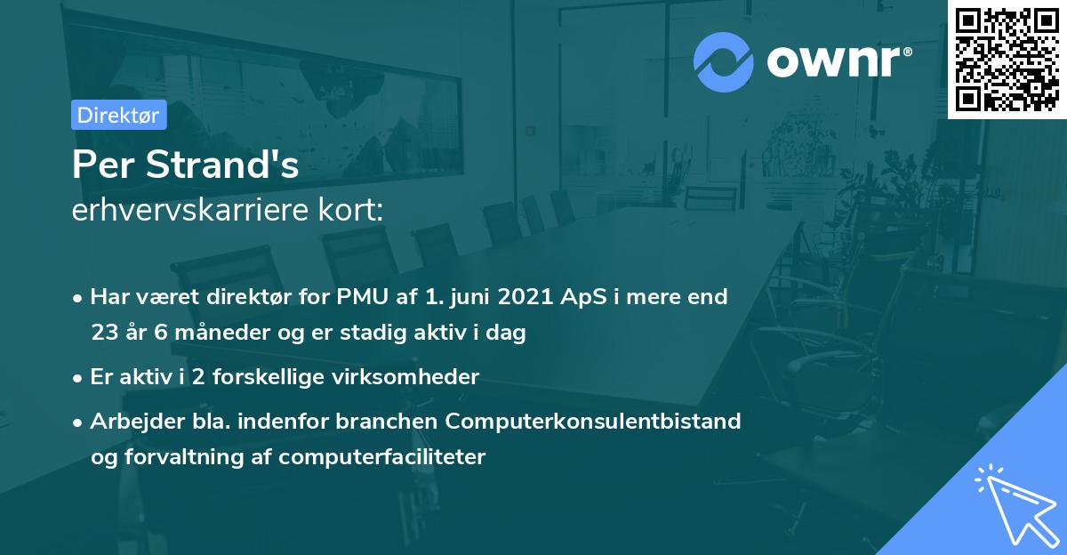 Per Strand's erhvervskarriere kort