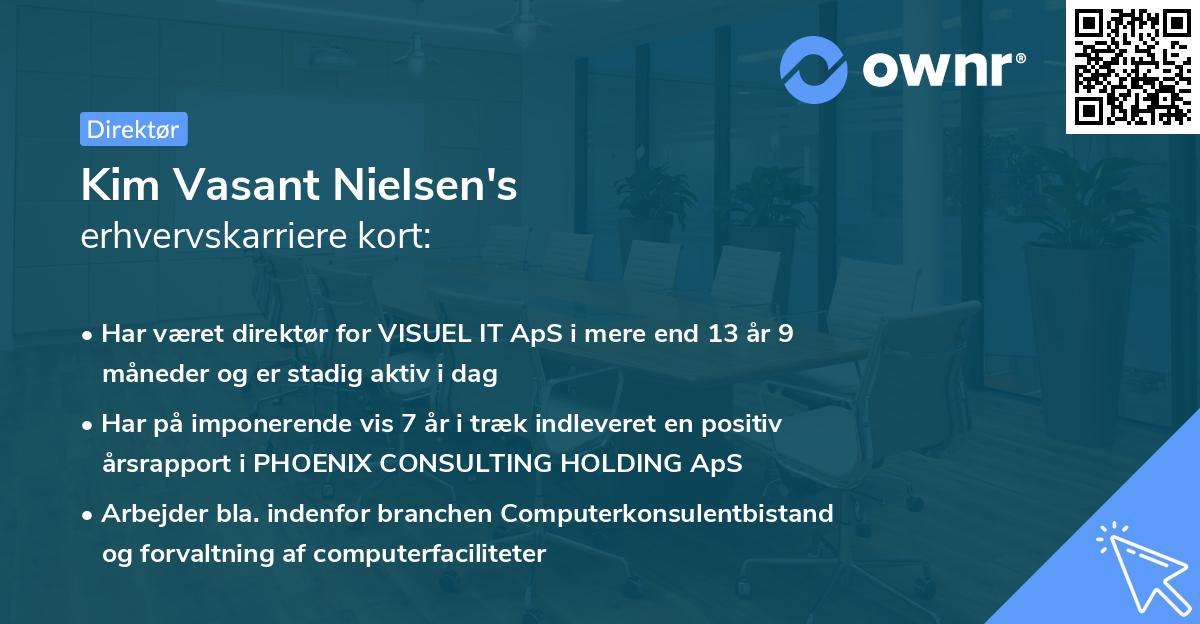 Kim Vasant Nielsen's erhvervskarriere kort